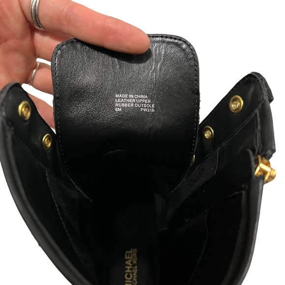 Michael Kors Anaka Leather Combat Boots - Picture 4 of 6